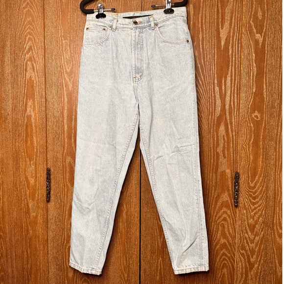 Freego Ladies Vintage High Waist Light Acid Wash Denim Jeans Womens Size 30 - Picture 1 of 7
